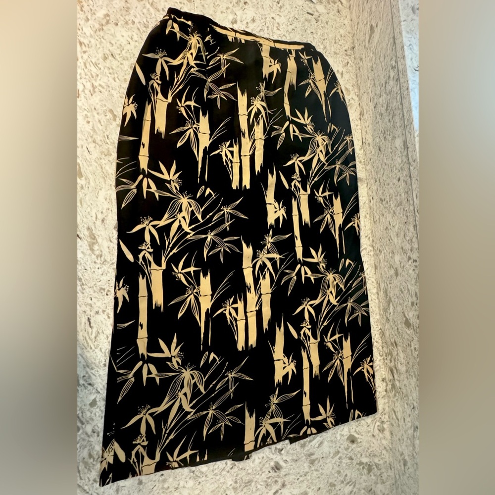100% Silk Midi Vintage Skirt